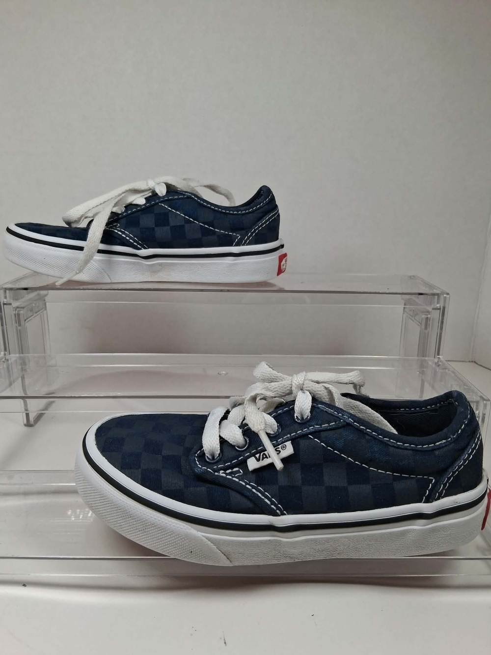 VANS Off The Wall Low Top Canvas Checkerboard Lace-Up Unisex Kids US 12